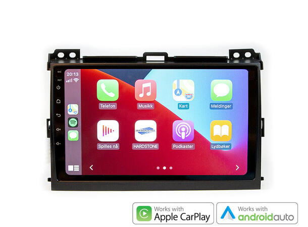 Hardstone 9" Apple CarPlay/Android Auto LC120 (2003-2009) u/Navi u/M.ratt. u/Akt