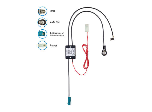 ATTB FM/DAB splitter - SMB Fakra (Han) ->ISO (Han)