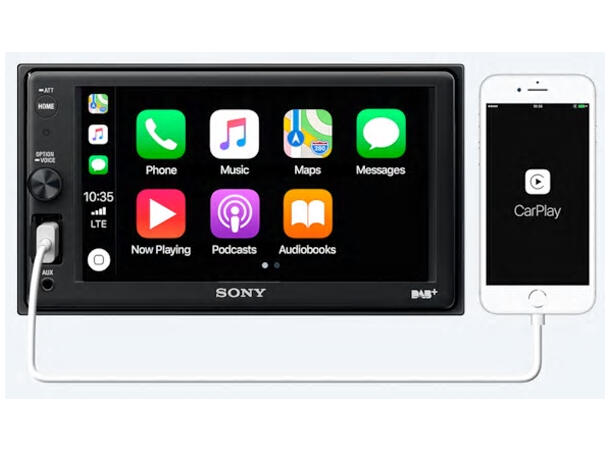 Sony Xavax1005DB, 4x55W, 6,2 DAB+,BT 6,2", DAB+, BT, CarPlay