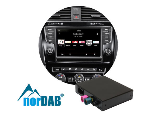 norDAB Premium DAB-integrering VW/Seat/Skoda m/MIB1/MIB2