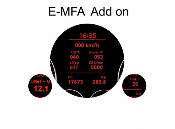 Kufatec MFA tilleggsmodul Viser turbotrykk, Oljetrykk, Batteristat