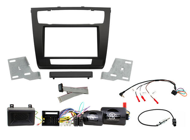 ConnectED Komplett 2-DIN monteringskit BMW 1-Serie (2008 - 2011) m/Auto klima