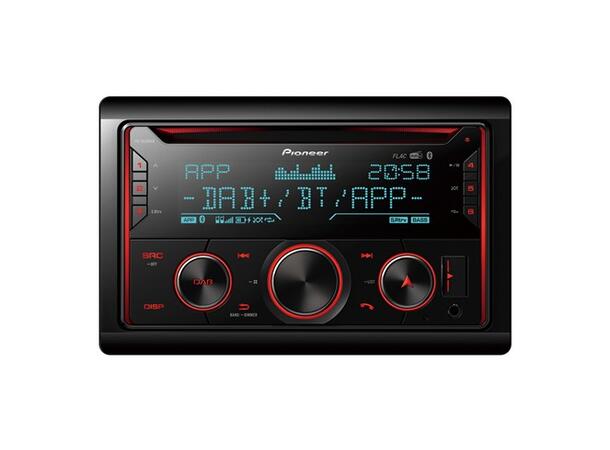 Pioneer FHS820DAB 2-DIN CD-spiller med usb, bluetooth