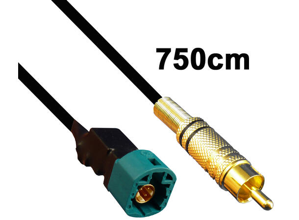 CAS Ryggekamera-adapter VW OEM HSD til RCA (7,5m)