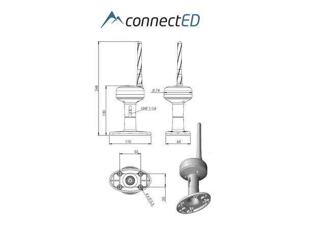 ConnectED Marine DAB-antenne Hvit (SMA)