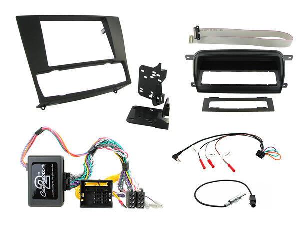 ConnectED Komplett 2-DIN monteringskit BMW 3-Serie (2005-2011) m/Auto AC - Sort