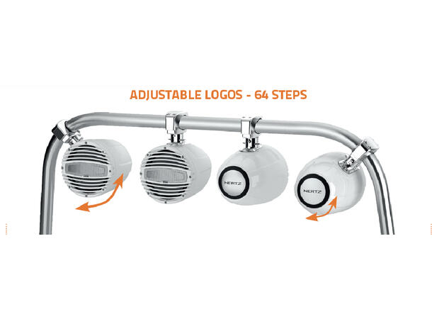 Hertz HTX8MCLW, 8" koax TOWER 2-v hvit Sprutsikker IP65, 200W 