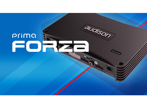 Audison Prima Forza 8/9-kanal forsterker 1040W RMS  @ 2ohm, 24volt