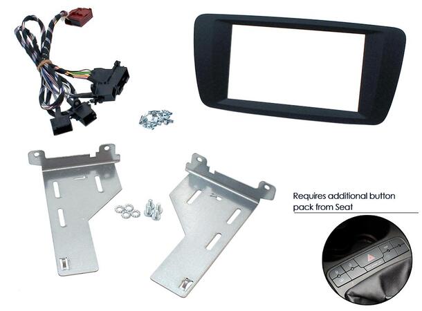 Connects2 Premium monteringskit 2-DIN Seat Ibiza (2015 - 2016) Sort pianolakk