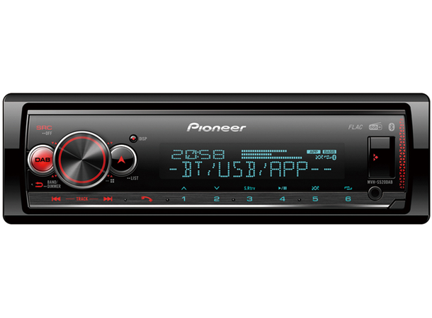 Pioneer MVHS520DAB 1-DIN Mecha-less Media radio (uten CD)