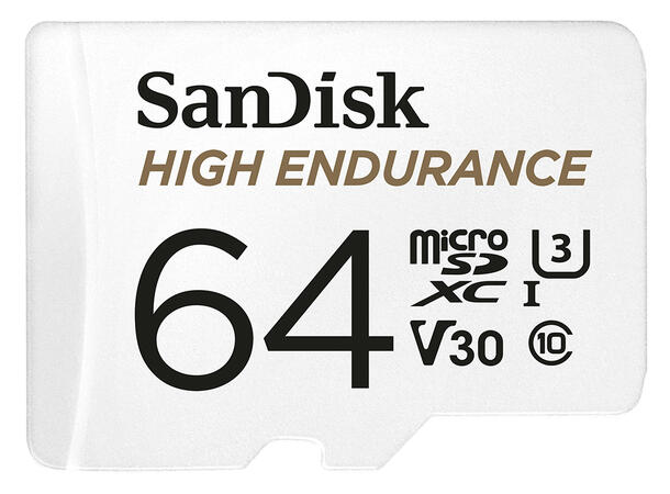 Sandisk 64GB High Endurance SD kort Designet for dashcam!