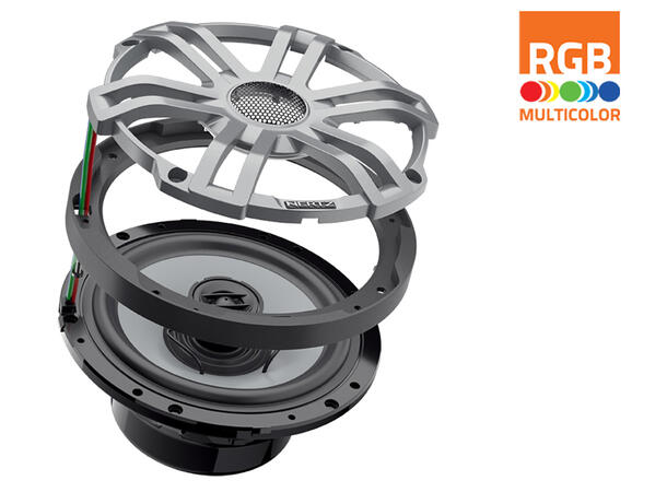 Hertz Marine HEX65 S L, 6½" med RGB Sprutsikker IP65, 100W