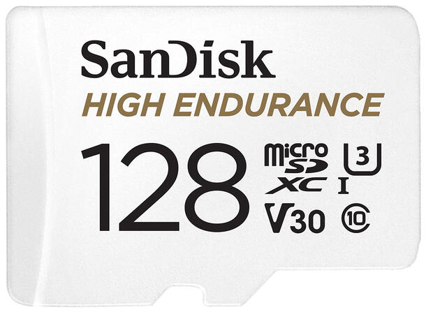 Sandisk 128GB High Endurance SD kort Designet for dashcam!