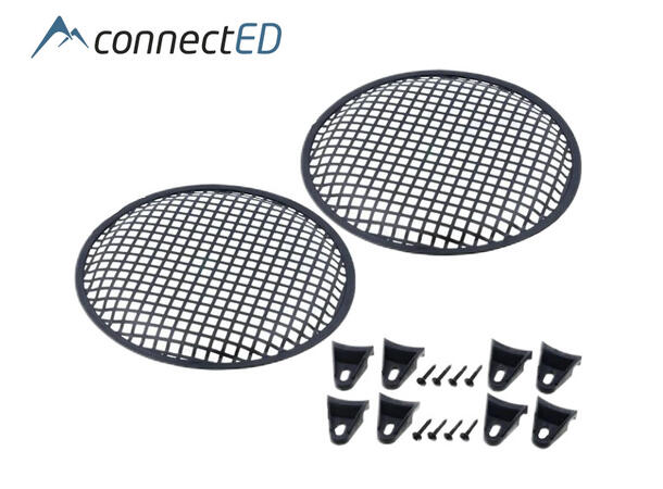 ConnectED Sortlakkerte alugriller, 10" 2 x griller, 8 x festeklemmer medfølger