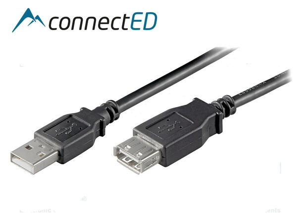 ConnectED USB forlengelseskabel 1,8 Meter (hun - han)