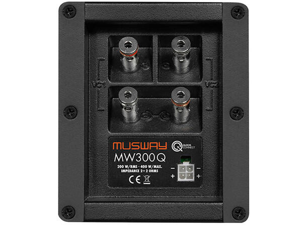 Musway MW300Q, 6x9" Subwoofer 400W max / 200W RMS