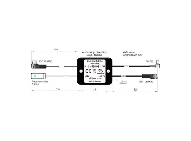 ATTB FM/DAB splitter - SMB ISO (Han) -> ISO (Hun)