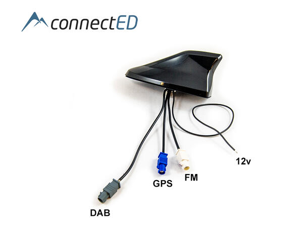 ConnectED FM/DAB/GPS-haifinneantenne For montering på tak