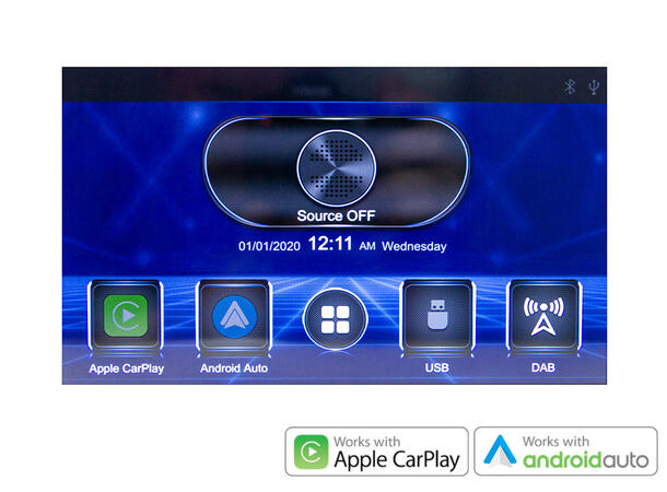 Hardstone 9" Apple CarPlay/Android Auto MB ML/GL-klasse (2006-2012) m/akt.høytt.
