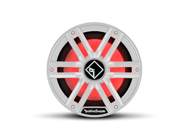 Rockford Fosgate Marine, M2 10" Hvit Marine 10", 400/1600W, 2 x 2ohm, LED-lys