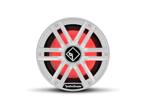 Rockford Fosgate Marine, M2 10" Hvit Marine 10", 400/1600W, 2 x 2ohm, LED-lys