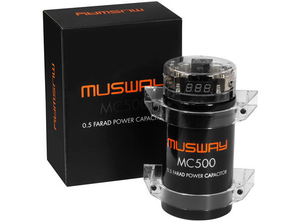 Musway 0,5 F Digital Kondensator 0,5 Farads kondensator med distribusjon