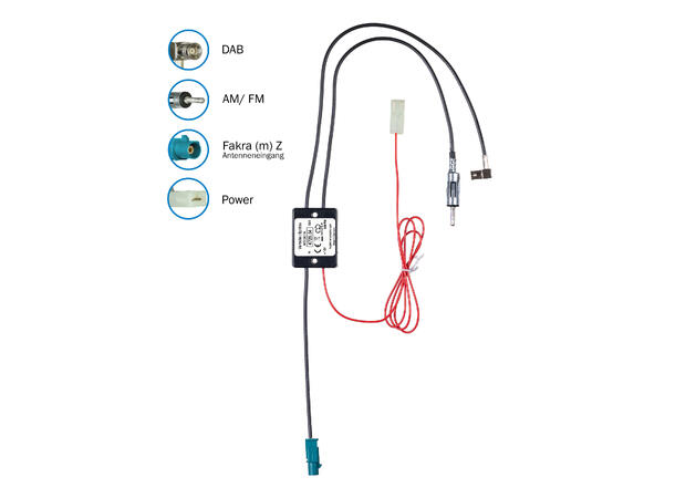 ATTB FM/DAB splitter - SMB DIN (Han) -> FAKRA (Han)