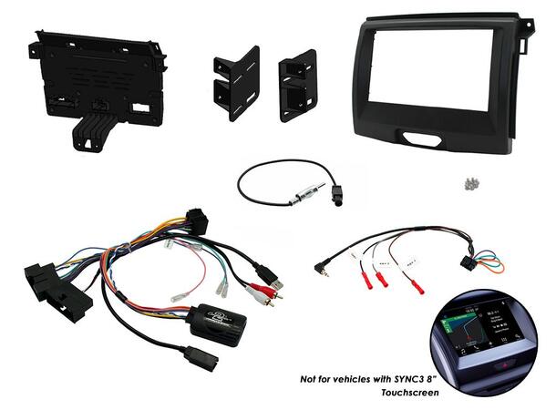 Connects2 Komplett monteringskit 2-DIN Ranger (2016 - 2021) m/CD u/8" Sync3