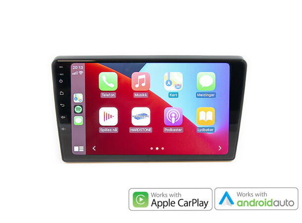 Hardstone 9" Apple CarPlay/Android Auto Ford (2003 - 2014) m/Rektangulær radio