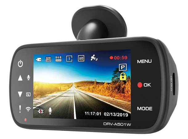 Kenwood DRVA501W dashcam Dashcam med trådløst WiFi og GPS