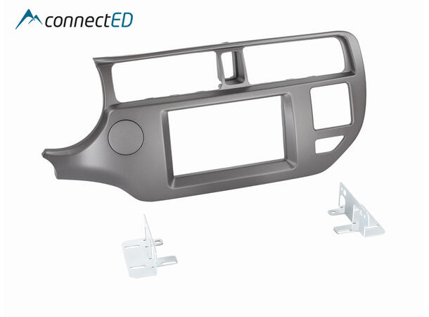 ConnectED Premium monteringskit 2-DIN Kia Rio (2011 - 2014) Mørk grå