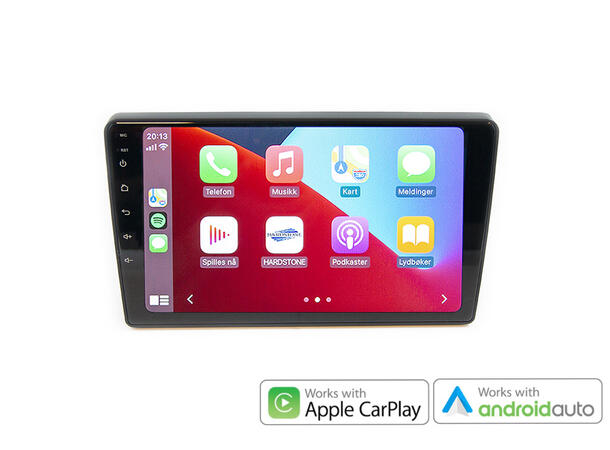 Hardstone 9" Apple CarPlay/Android Auto Ford (2007 - 2012) m/Rektangulær radio