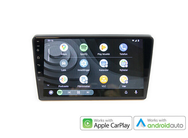 Hardstone 9" Apple CarPlay/Android Auto Ford (2007 - 2012) m/Rektangulær radio