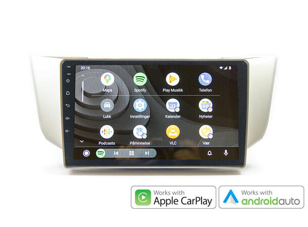 Hardstone 9" Apple CarPlay/Android Auto RX400h (2004 - 2008) m/Akt.høyttalersys.