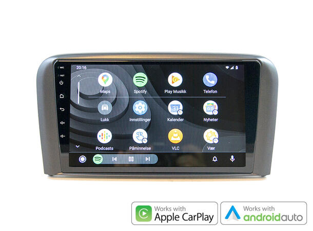 Hardstone 9" Android headunit - Volvo S80 (1998-2006) u/multi.ratt u/akt.høytt