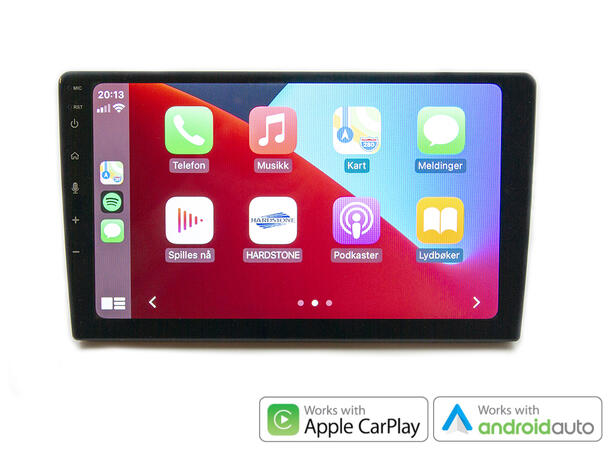 Hardstone 9" Apple CarPlay/Android Auto NB! Monteringsdetaljer kommer i tillegg!