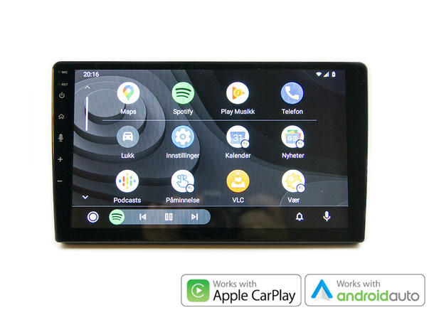 Hardstone 9" Apple CarPlay/Android Auto NB! Monteringsdetaljer kommer i tillegg!