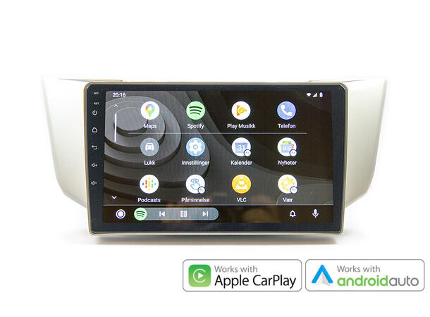 Hardstone 9" Apple CarPlay/Android Auto RX400h (2004 - 2008) u/Akt.høyttalersys.