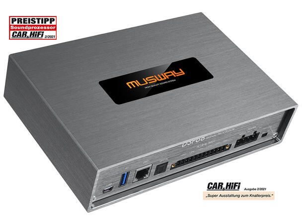 Musway 6-kanals DSP med 8 utganger