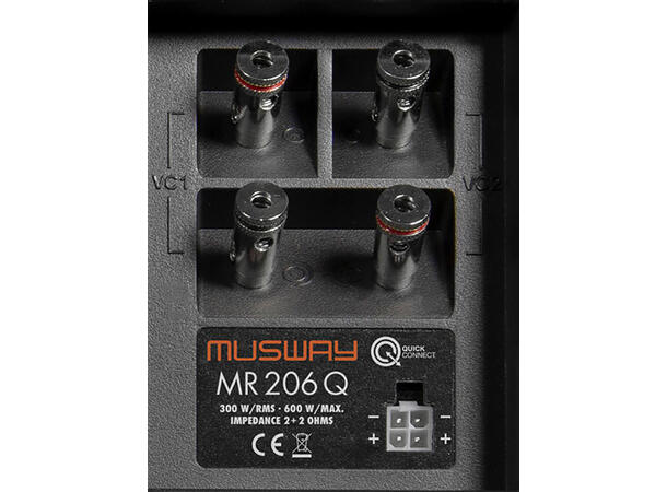 Musway MR206Q 2 x 6½" Subwoofere 600W max / 300W RMS