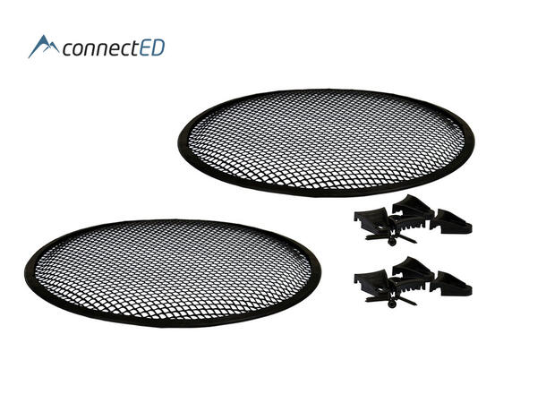 ConnectED Sortlakkerte alugriller, 8" 2 x griller, 8 x festeklemmer medfølger