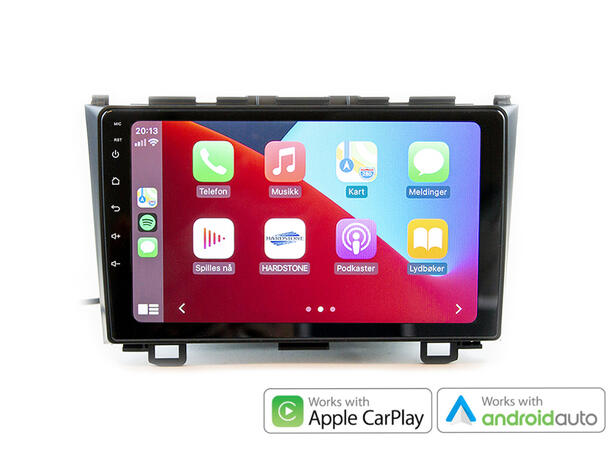 Hardstone 9" Apple CarPlay/Android Auto Honda CR-V (2007 - 2012) m/Navigasjon