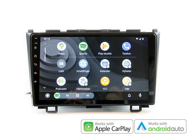 Hardstone 9" Apple CarPlay/Android Auto Honda CR-V (2007 - 2012) m/Navigasjon