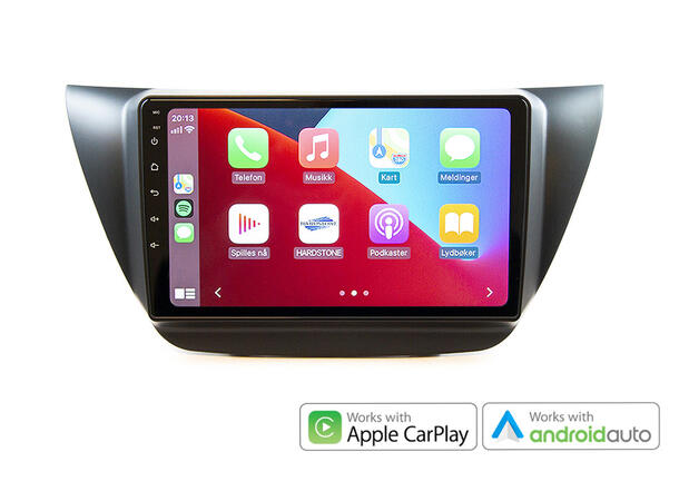 Hardstone 9" Apple CarPlay/Android Auto Lancer (2003 - 2007) m/manuelt klima