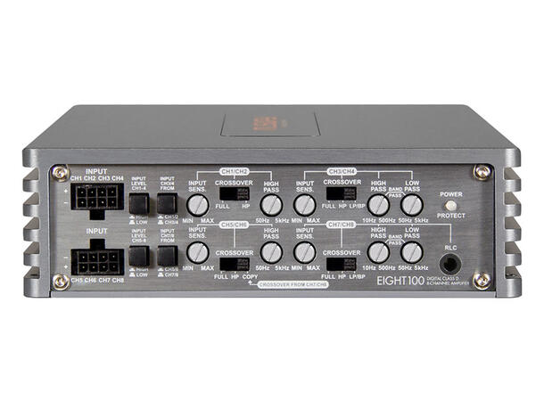 Musway Bilforsterker 8 x 180W i 2ohm 8-kanals forsterker EIGHT100 