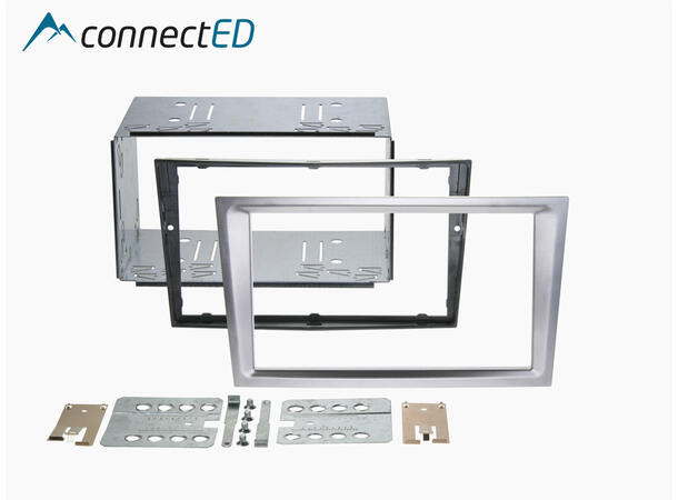 ConnectED Premium monteringskit 2-DIN Opel - Headunits "uten knekk" Aluminium