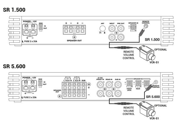 Audison VCR-S1 Bassfjernkontroll for SR1500 og SR5600