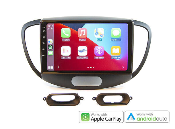 Hardstone 9" Apple CarPlay/Android Auto Hyundai i10 (2008 - 2013)