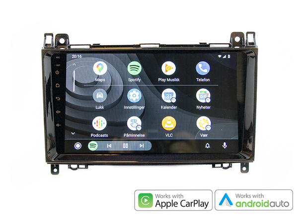 Hardstone 9" Apple CarPlay/Android Auto MB A/B/V-klasse (2005 - 2014)
