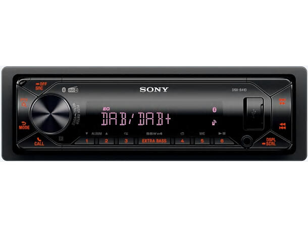 Sony DSXB41D, DAB-radio u/CD BT, USB, AUX, 3xRCA UT